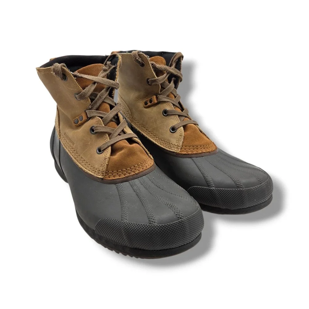 Sorel Ankeny Waterproof Snow Duck Boots Mens‎ 11 Brown Leather